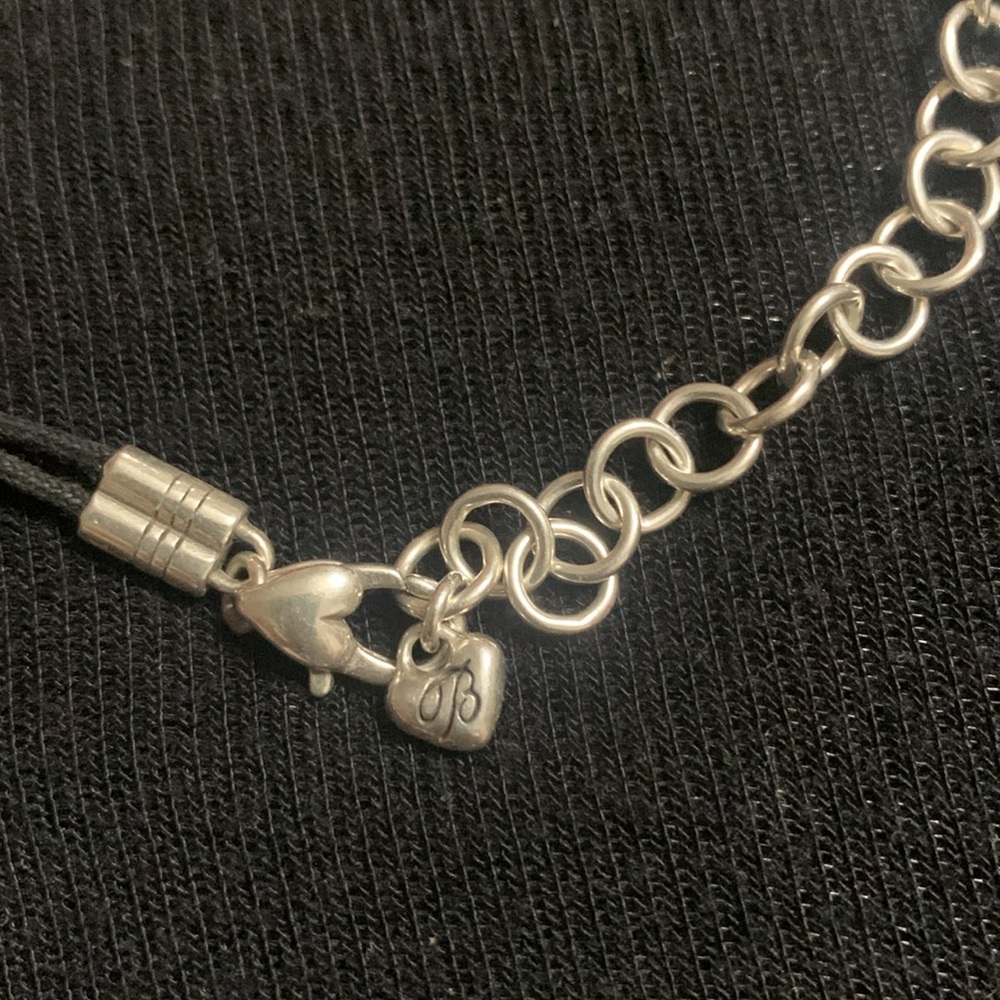 Brighton Large Silver Filigree Puffed Scrolled pendant necklace - Picture 5 of 7